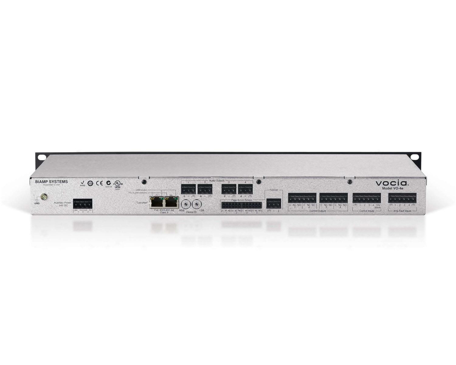 BIAVVO4E - Biamp Vocia VO 4e 4 Chan Network Audio Output Expander with CobraNet Image 2