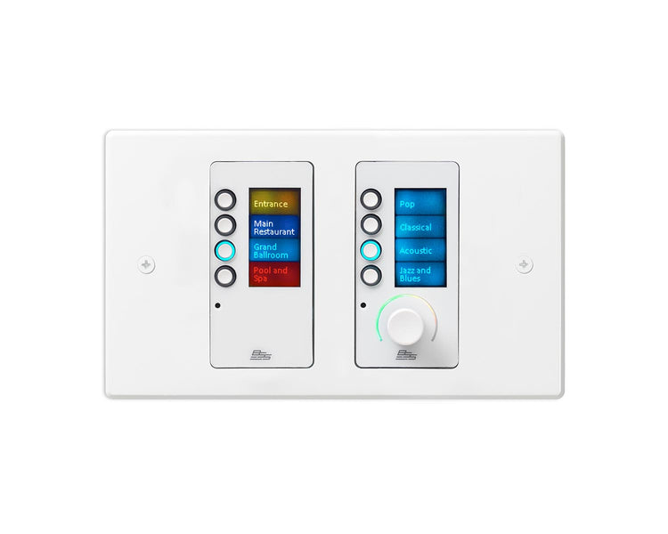 BSSEC8BVW - BSS EC 8BV Ethernet 8 Button Controller and Volume Control White Image 1