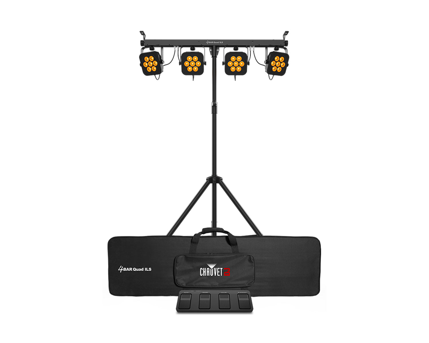 CHA4BQILS - CHAUVET DJ 4BAR Quad ILS 4 Head Wash Tripod 144 R or 144 G or 144 B (432) LEDs Image 1