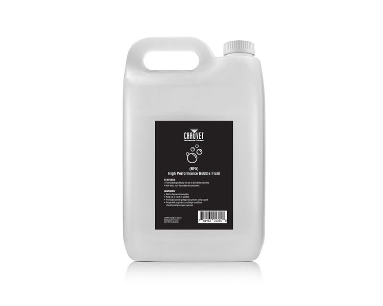 CHABF5S - CHAUVET DJ BF5 SINGLE 5 Litre Bottle High Performance Bubble Fluid Image 1