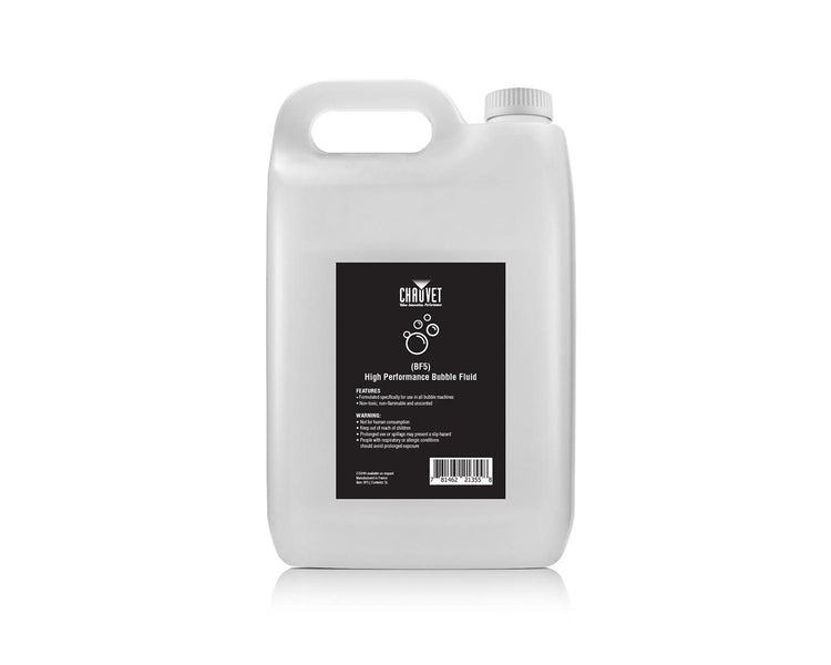 CHABF5X4 - CHAUVET DJ BF5 BOX OF 4 x 5 Litre Bottle High Performance Bubble Fluid Image 2