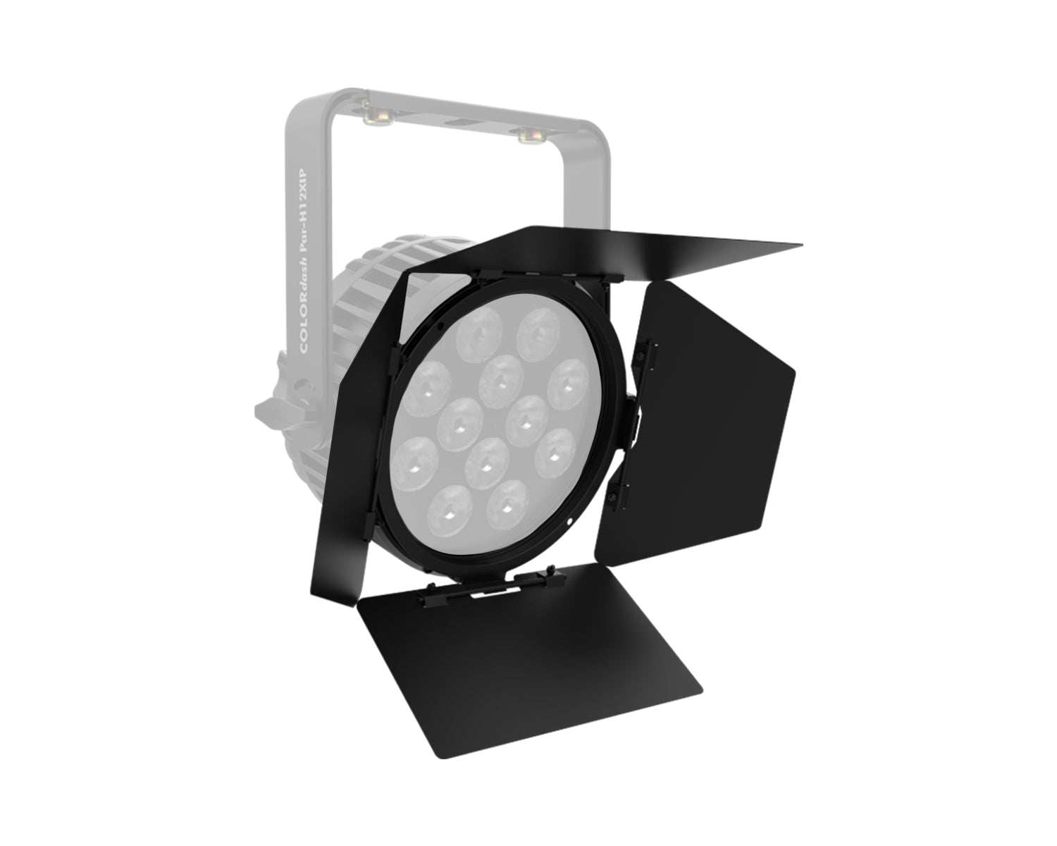 CHACDH12XBD - CHAUVET Professional COLORdash H12X Four Leaf Aluminium Barndoor Black Image 2