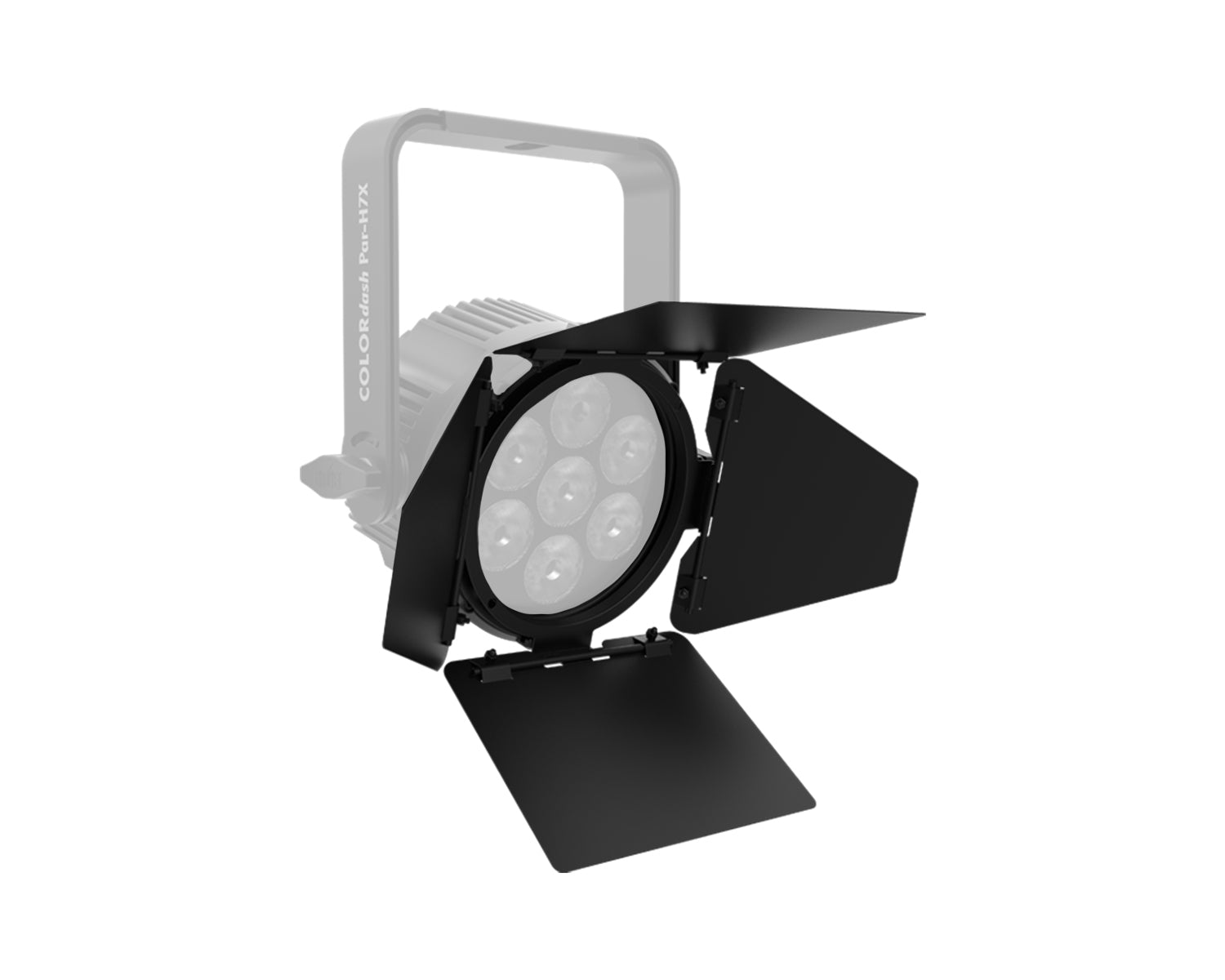 CHACDH7XBD - CHAUVET Professional COLORdash H7X Four Leaf Aluminium Barndoor Black Image 2