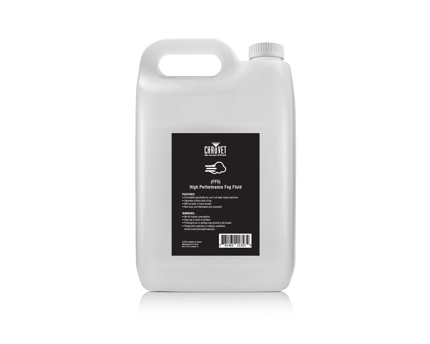 CHAFF5S - CHAUVET DJ FF5 SINGLE 5 Litre Bottle High Performance Smoke Fluid Image 1