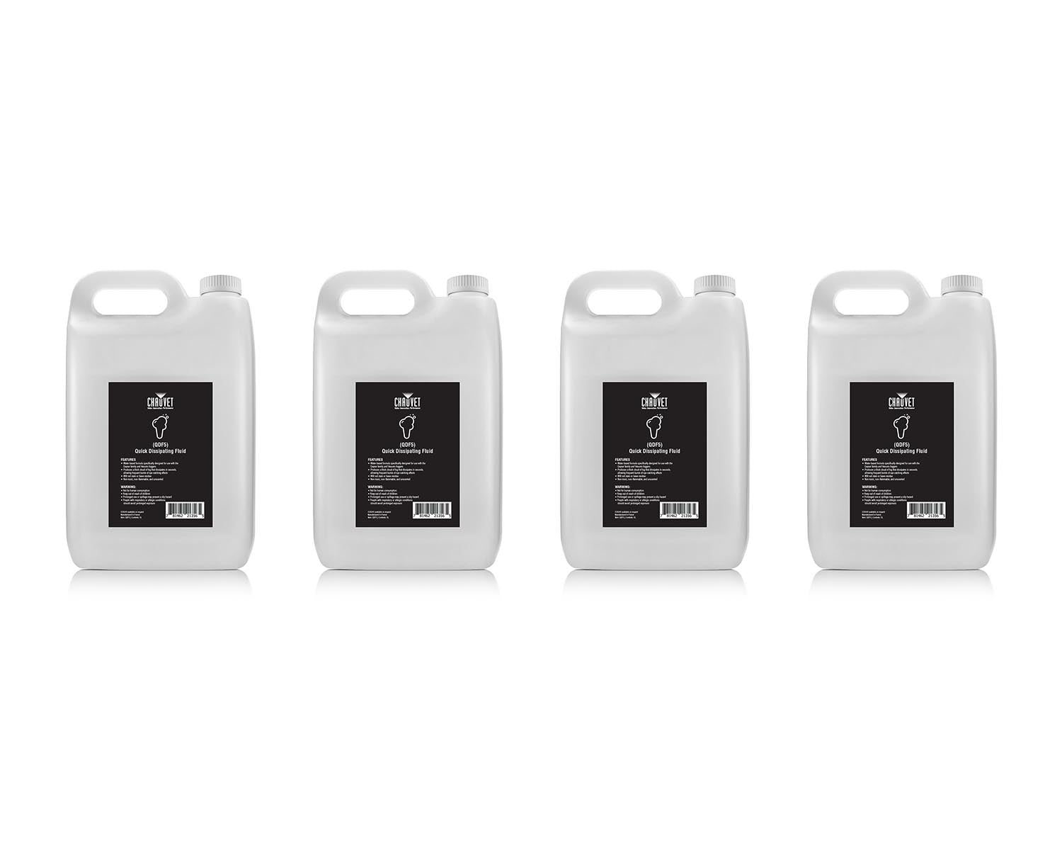 CHAQDF5X4 - CHAUVET DJ QDF5 BOX OF 4 x 5L Quick Dissipating Fluid for Geyser or Vesuvio Image 1