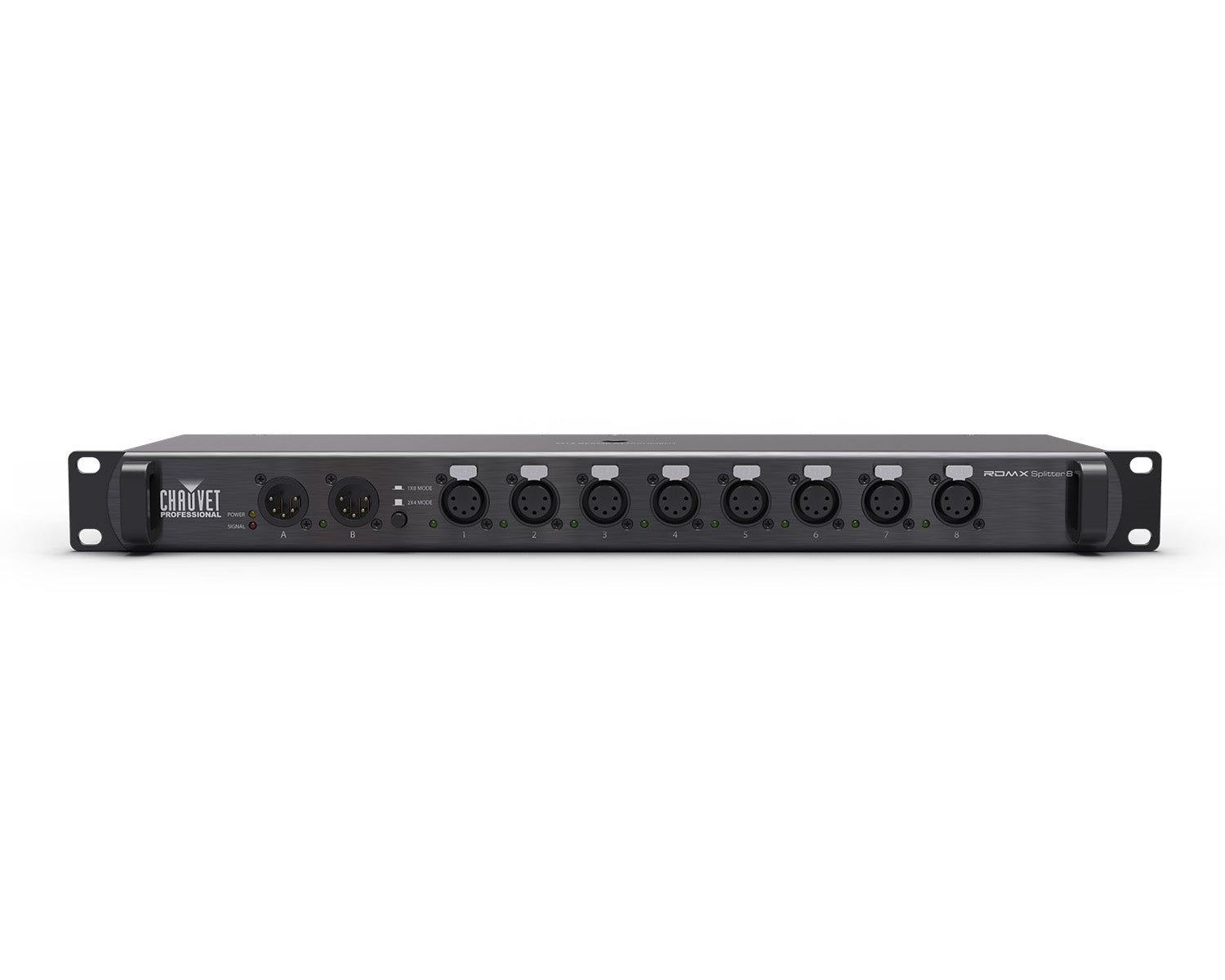 CHARDMX8 - CHAUVET Professional RDMX Splitter 8 RDM and 5 Pin DMX Opto Splitter 2in or 8out 1U Image 1