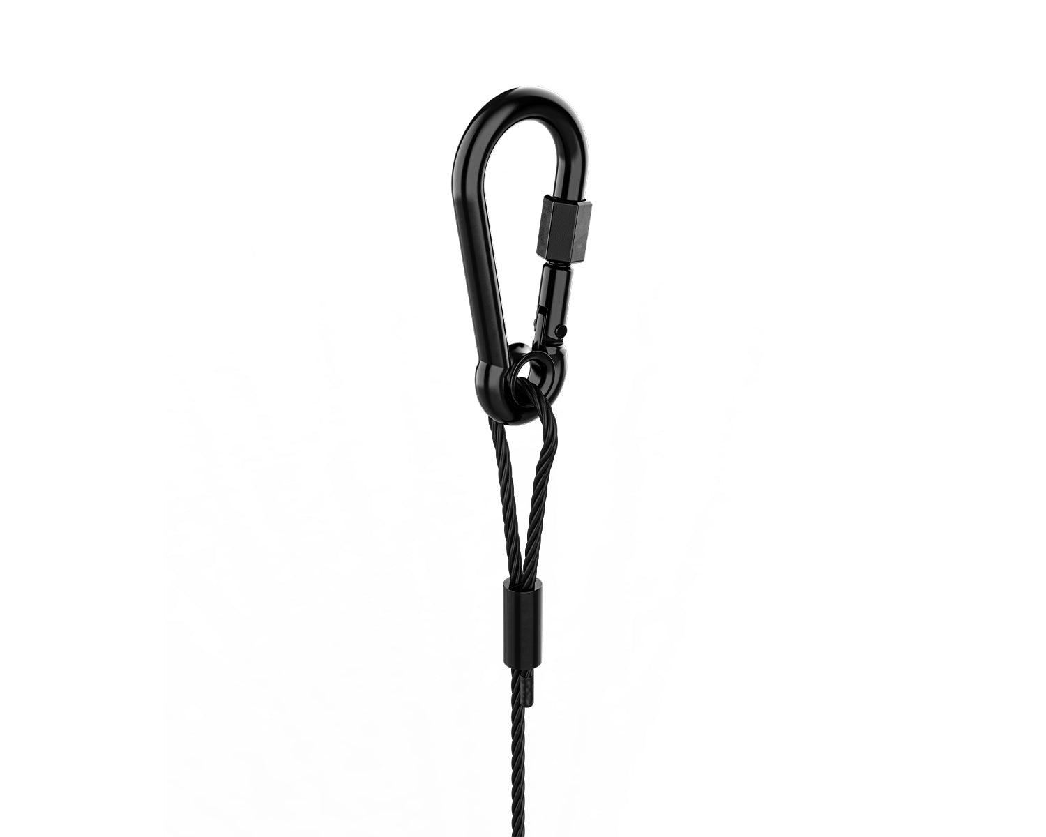 CHASC08 - CHAUVET Professional SC 08 Safety Cable with Loop and Carabiner Up to 75Kg Black Image 1
