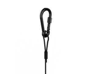 CHASC08 - CHAUVET Professional SC 08 Safety Cable with Loop and Carabiner Up to 75Kg Black Image 1
