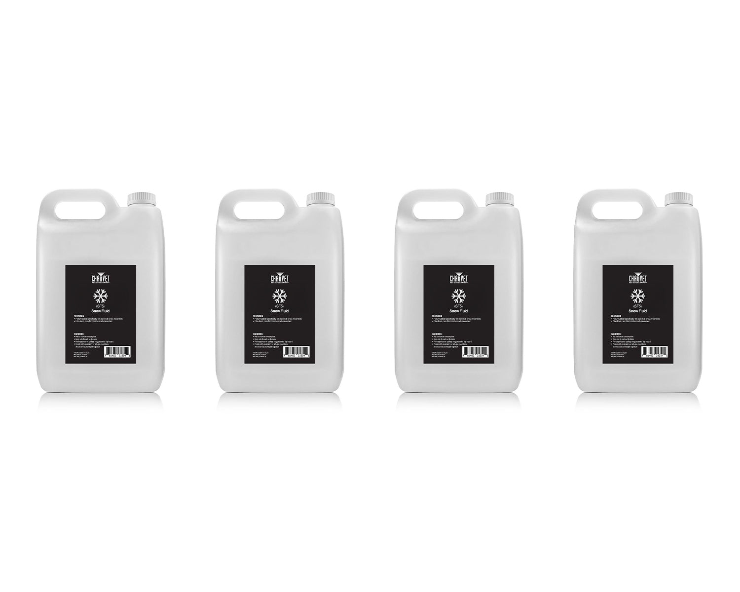 CHASFL5X4 - CHAUVET DJ SFL5 BOX 4 x 5 Litre Water Based Snow Fluid Image 1
