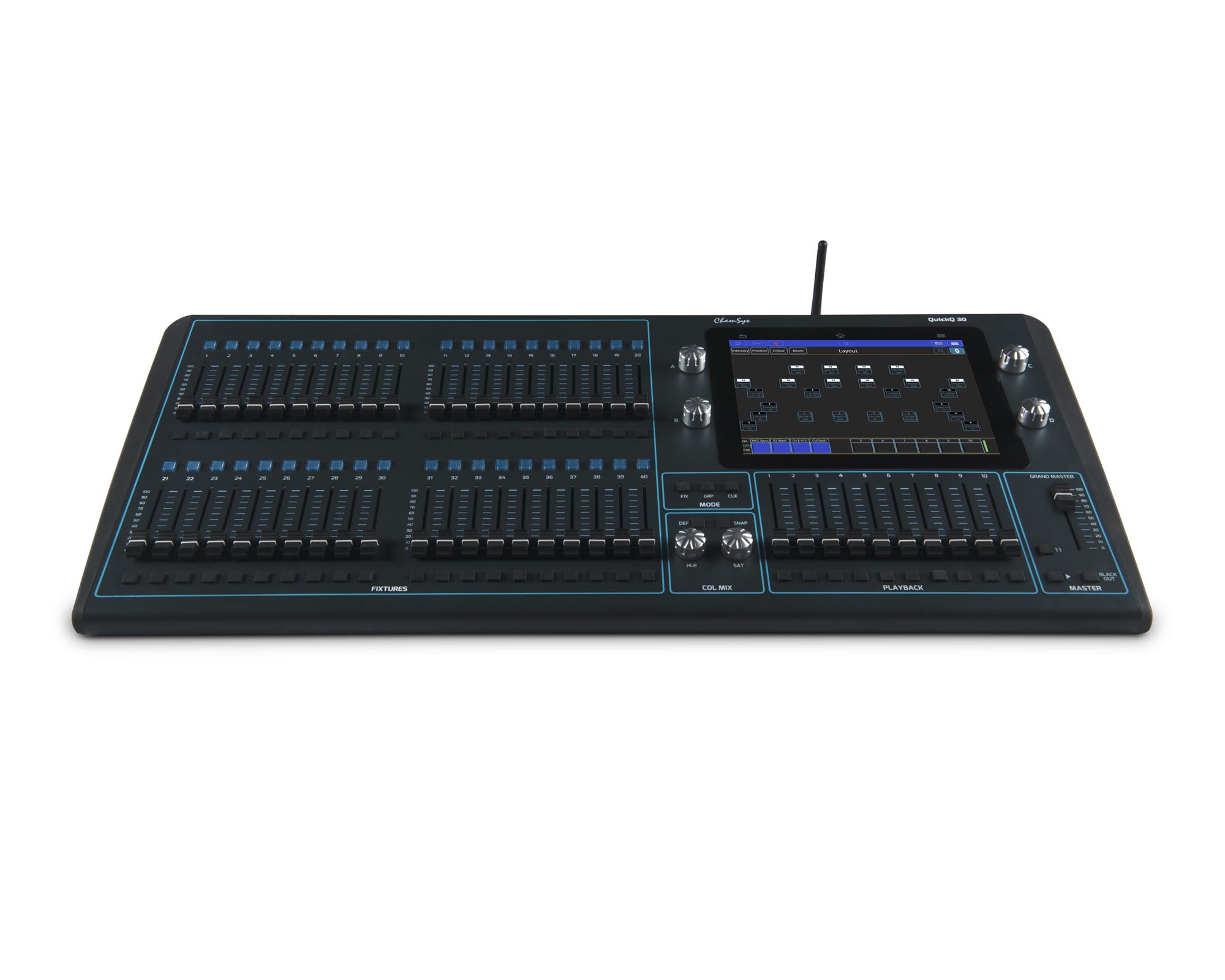 CHSQQ30 - ChamSys QuickQ30  4 Universe Touchscreen Lighting Control Console Image 2