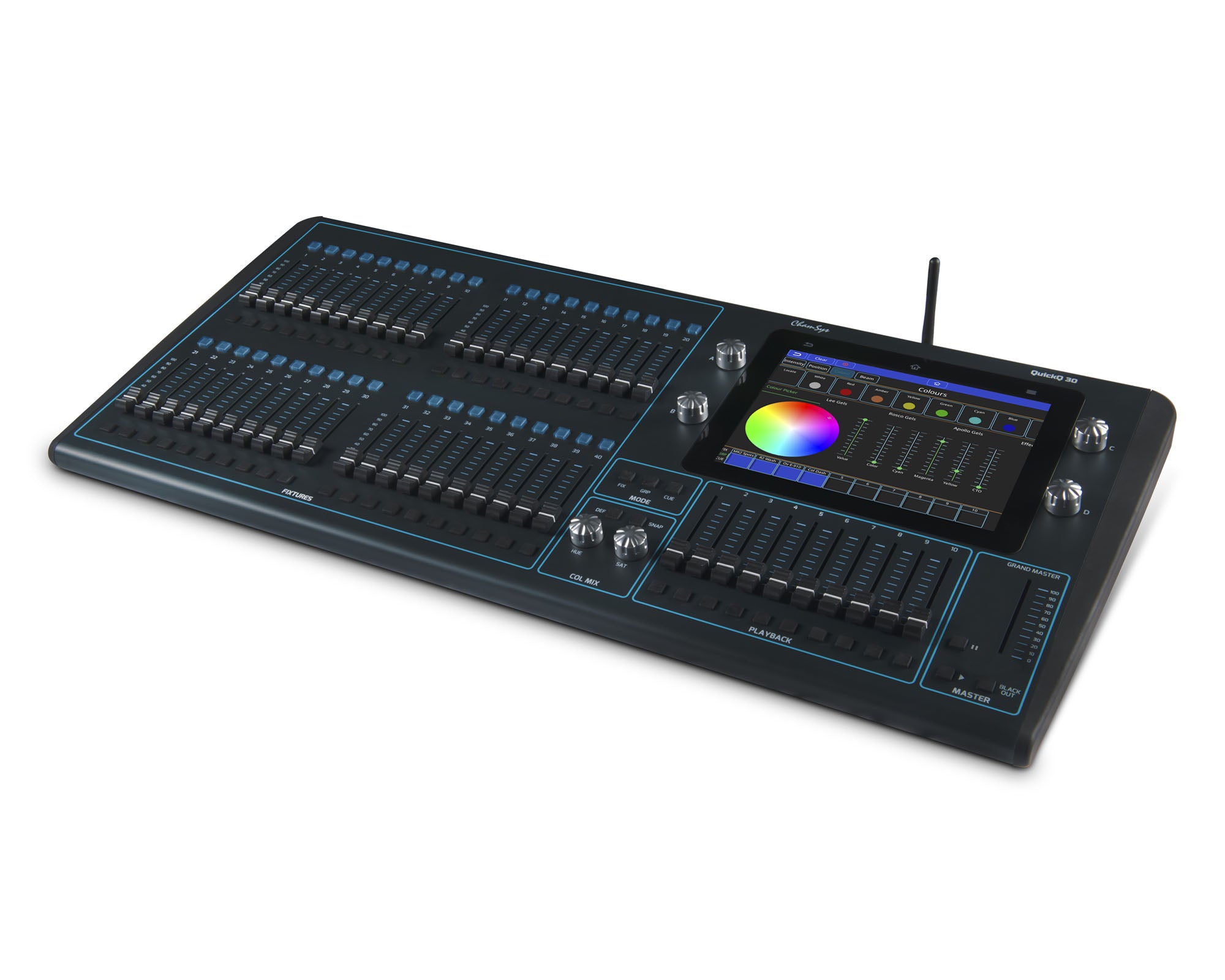 CHSQQ30 - ChamSys QuickQ30  4 Universe Touchscreen Lighting Control Console Image 3