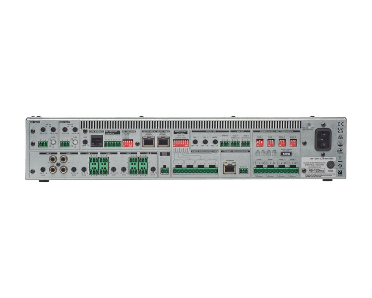 CLO46120MK2 - Cloud 46 120 MK2 4 Zone Mixer Amp 6 Line or 2 Mic I or P 4x120W 4ohm or 100V 2U Image 2