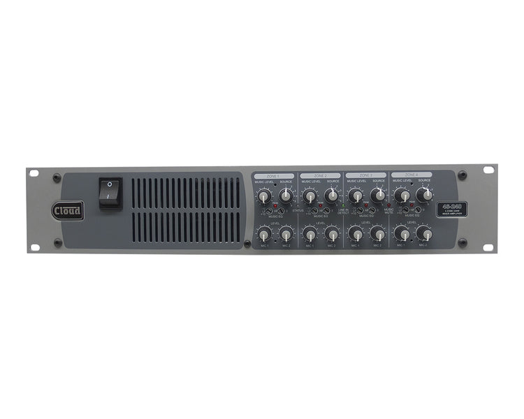 CLO46240 - Cloud 46 240 4 Zone Mixer Amp 6 Line or 2 Mic I or P 4x240W 4ohm or 100V 2U Image 1