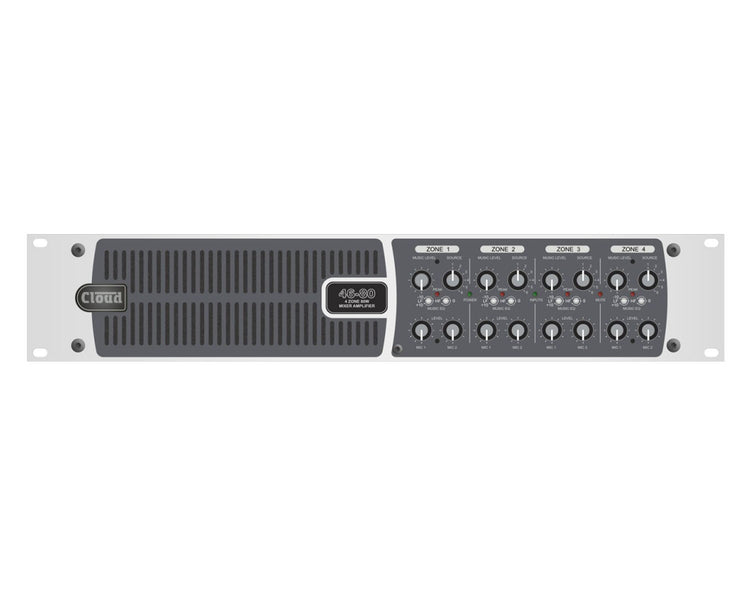 CLO4680 - Cloud 46 80 4 Zone Mixer Amp 6 Line or 2 Mic or RS232 4x80W 4ohm 2U Image 1