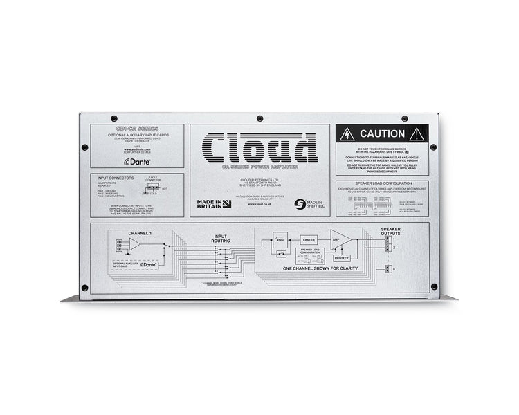 CLOCA2250 - Cloud CA2250 Auto Power Sharing Amplifier 4ohm or 8ohm 100V 2x250W 2U Image 2
