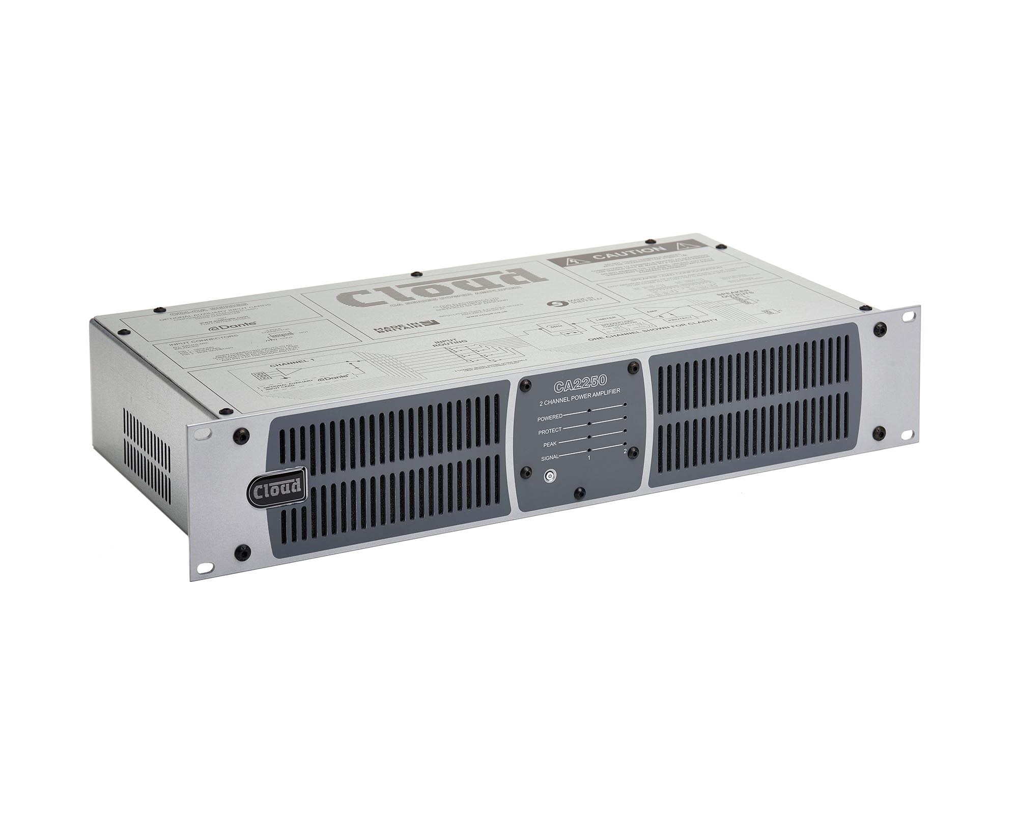 CLOCA2250 - Cloud CA2250 Auto Power Sharing Amplifier 4ohm or 8ohm 100V 2x250W 2U Image 4