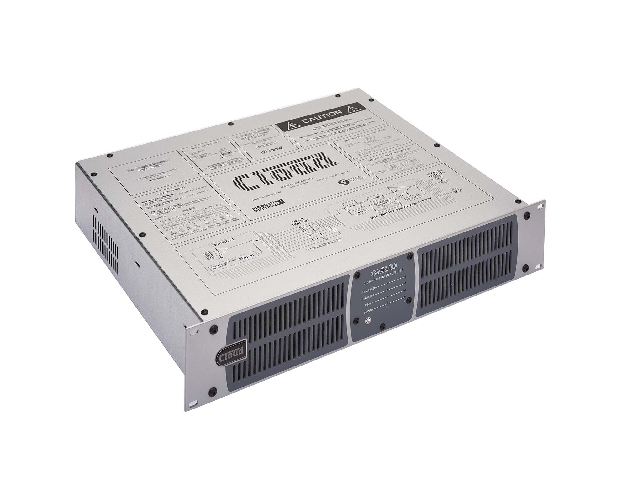 CLOCA2500 - Cloud CA2500 Power Amplifier 4ohm or 8ohm 100V 2x500W 2U Image 4