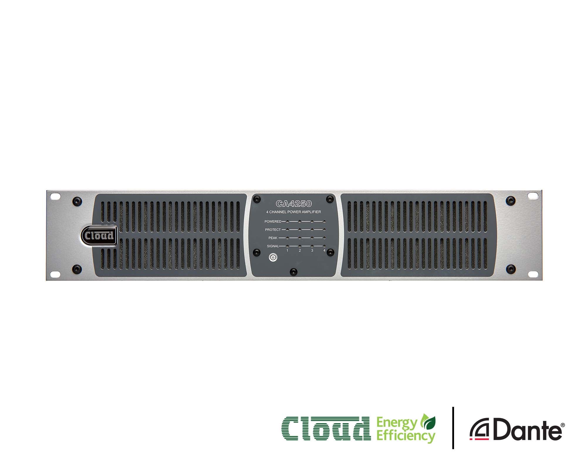 CLOCA4250 - Cloud CA4250 Auto Power Sharing Amplifier 4ohm or 8ohm 100V 4x250W 2U Image 1