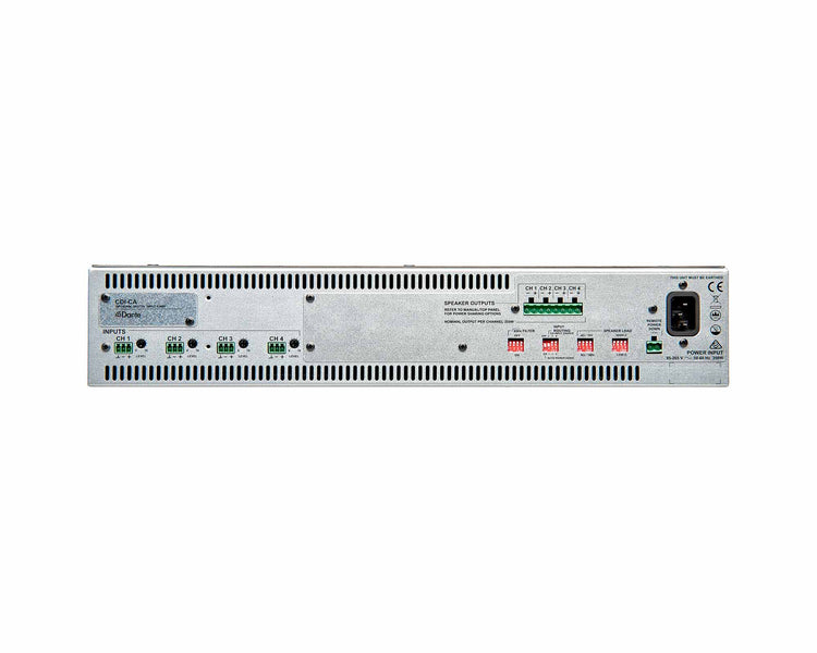 CLOCA4250 - Cloud CA4250 Auto Power Sharing Amplifier 4ohm or 8ohm 100V 4x250W 2U Image 3