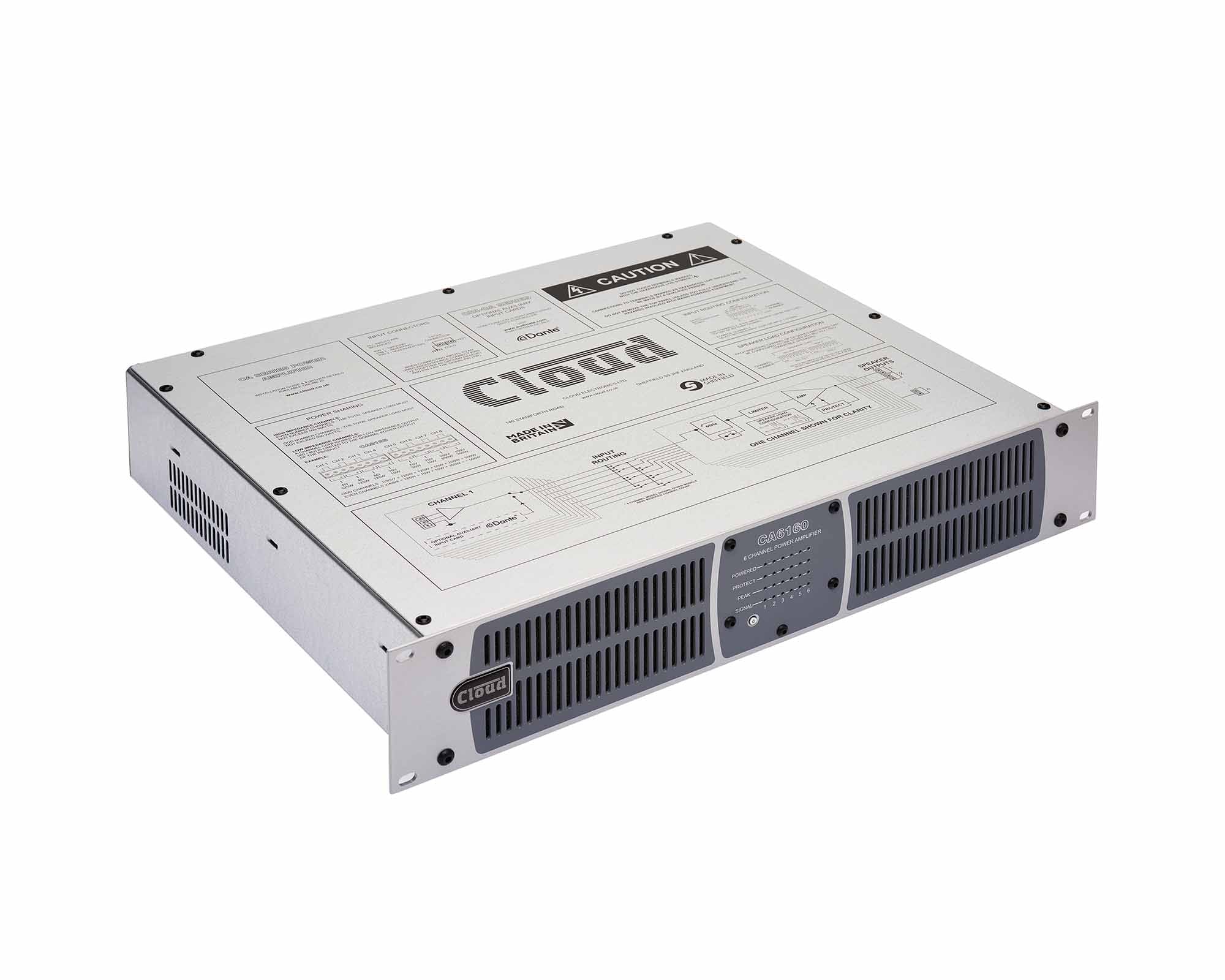CLOCA6160 - Cloud CA6160 Auto Power Sharing Amplifier 4ohm or 8ohm 100V 6x160W 2U Image 4