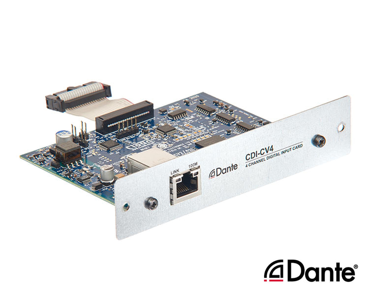 CLOCDICV4 - Cloud CDI CV4 4Ch Dante Card for CV2500 or CV4250 or CV8125 Amplifiers Image 1
