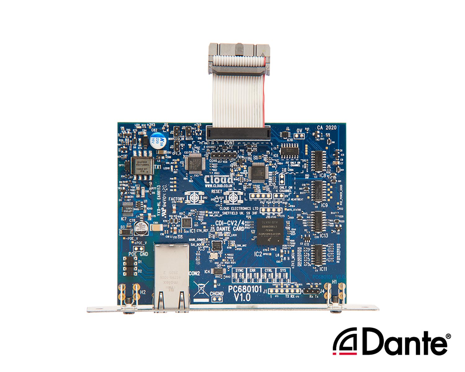 CLOCDICV4 - Cloud CDI CV4 4Ch Dante Card for CV2500 or CV4250 or CV8125 Amplifiers Image 3