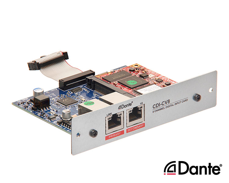 CLOCDICV8 - Cloud CDI CV8 8Ch Dante Card for CV2500 or CV4250 or CV8125 Amplifiers Image 1