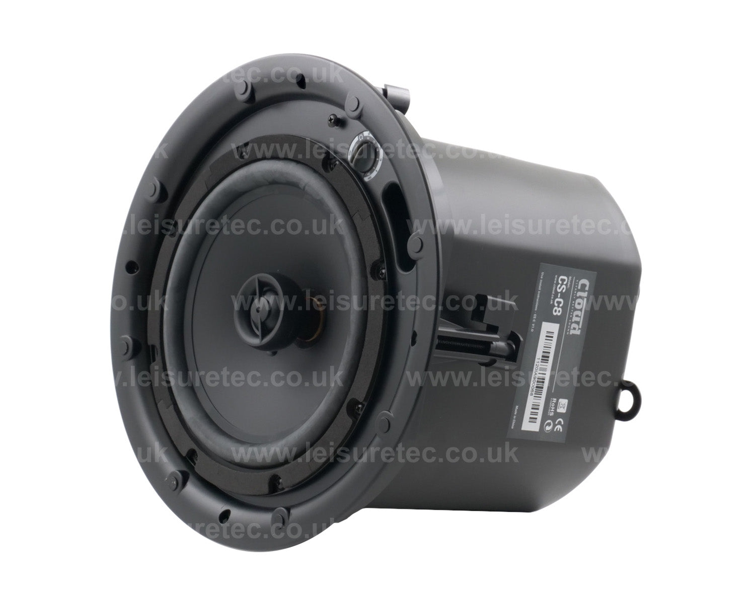 CLOCSC8B - Cloud CS C8B Black 8inch 2 Way Metal Enclosed Ceiling Speaker 100V or 16ohm Image 4