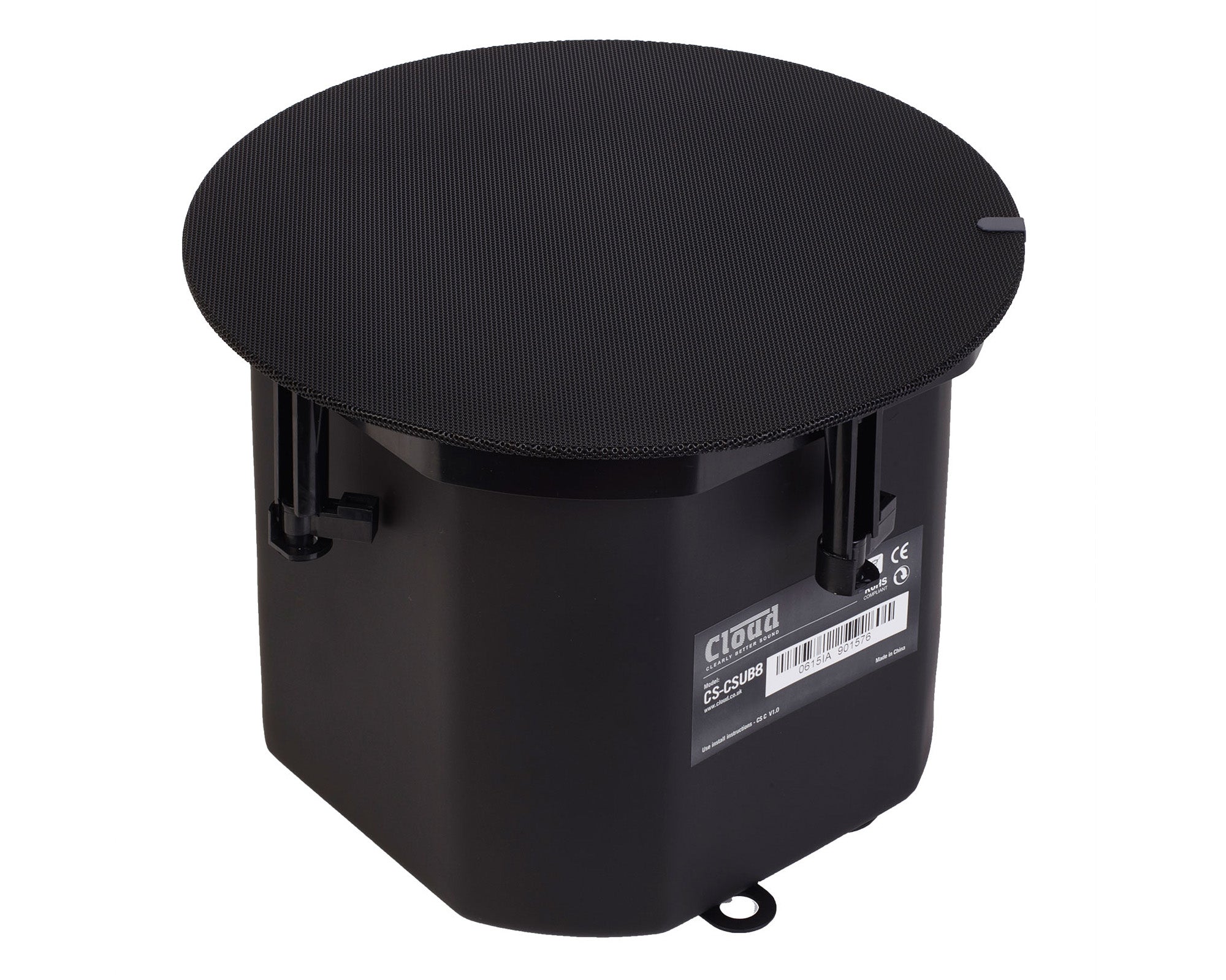 CLOCSCSUB8B - Cloud CS CSUB8B Black 8inch In Ceiling Metal Enclosed Subwoofer 100V or 4ohm Image 1