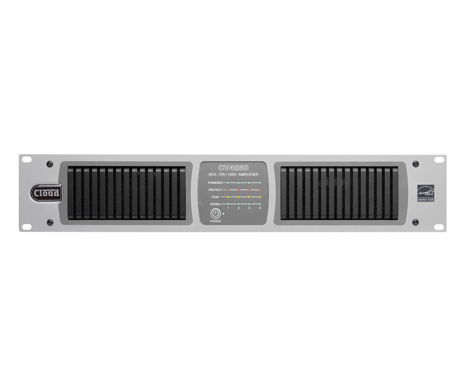 CLOCV4250 - Cloud CV4250 Energy Star Compliant Digital Amp with DSP 4x250W 100V 2U Image 1