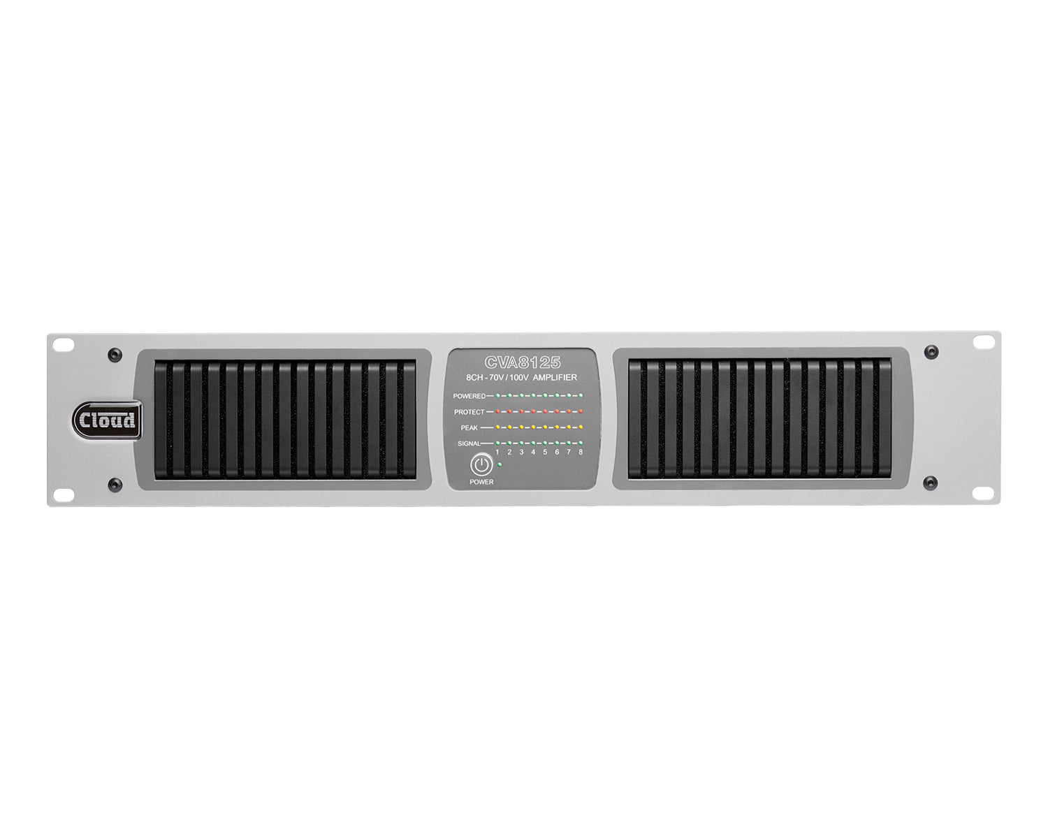 CLOCVA8125 - Cloud CVA8125 Energy Efficient Power Amp with DSP 8x125W LowZ or 100V 2U Image 1