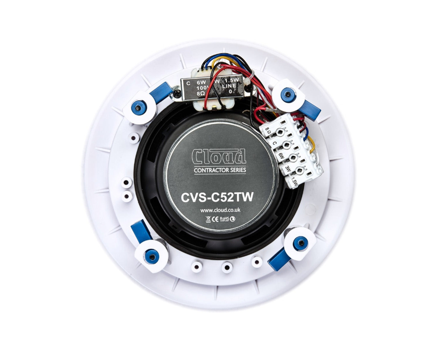 CLOCVSC52TW - Cloud Contractor CVS C52TW 5.25inch 2 Way Ceiling Speaker 40W 8ohm or 6W 100V White Image 2