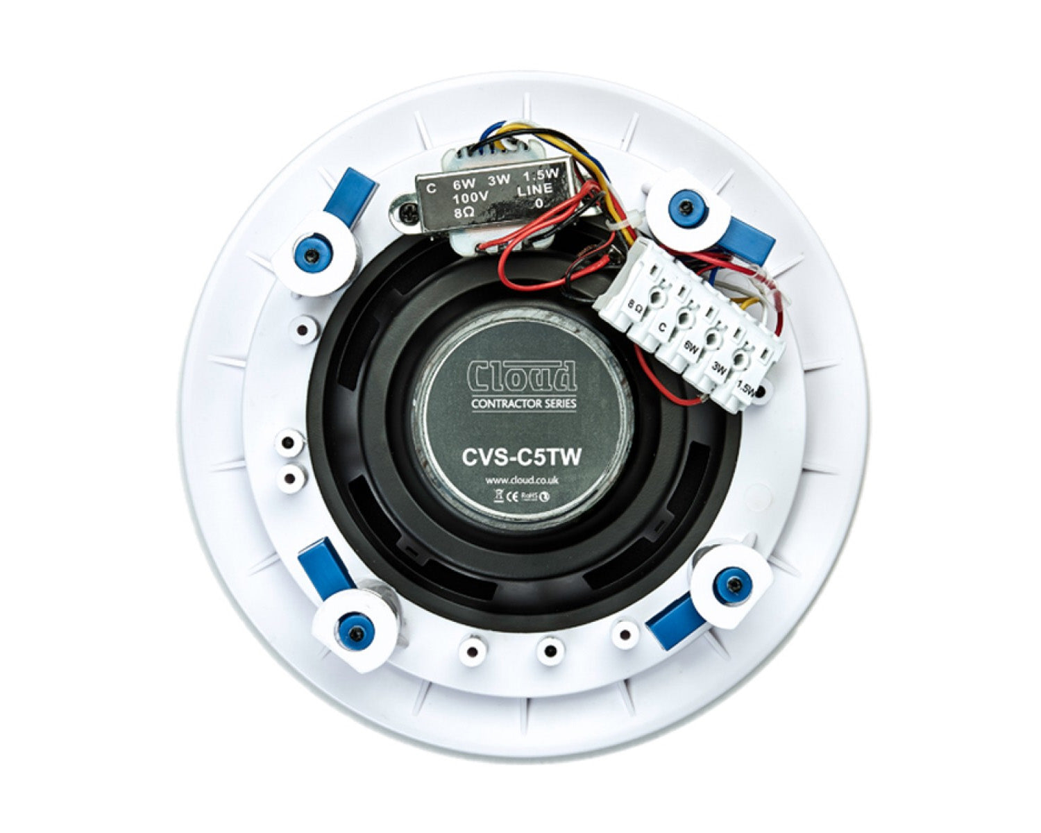 CLOCVSC5TW - Cloud Contractor CVS C5TW 5.25inch Dual Cone Ceiling Speaker 8ohm or 6W 100V White Image 2