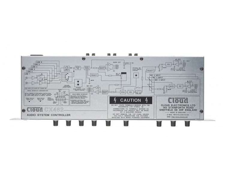 CLOCX462 - Cloud CX462 6 Line or 4 Mic Input Audio System Controller 1U Image 3