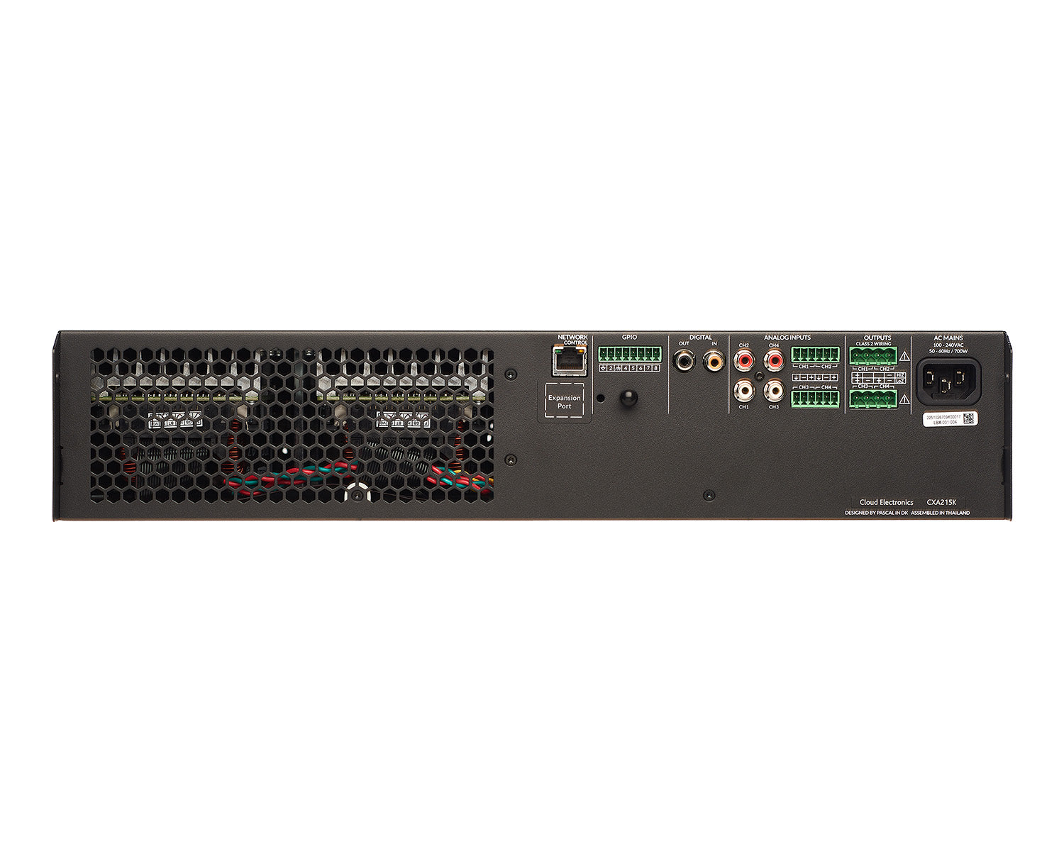 CLOCXA215KEK - Cloud CXA215K Digital Amp 2x1500W(100V) 4x750W (LowZ) DSP or Ethernet 2U Image 2