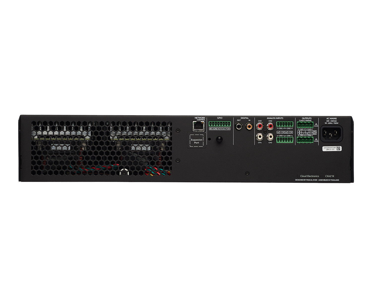 CLOCXA21KEK - Cloud CXA21K Digital Amp 2x1000W(100V) 4x500W (LowZ) DSP or Ethernet 2U Image 2