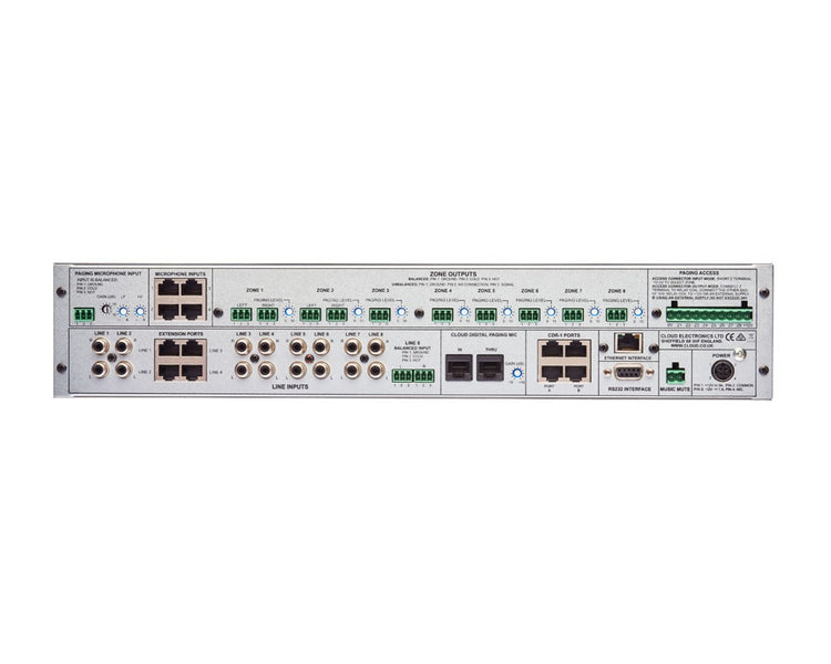 CLODCM1E - Cloud DCM1e Digital 8 Zone Mixer with Ethernet Port or Web Control 2U Image 2