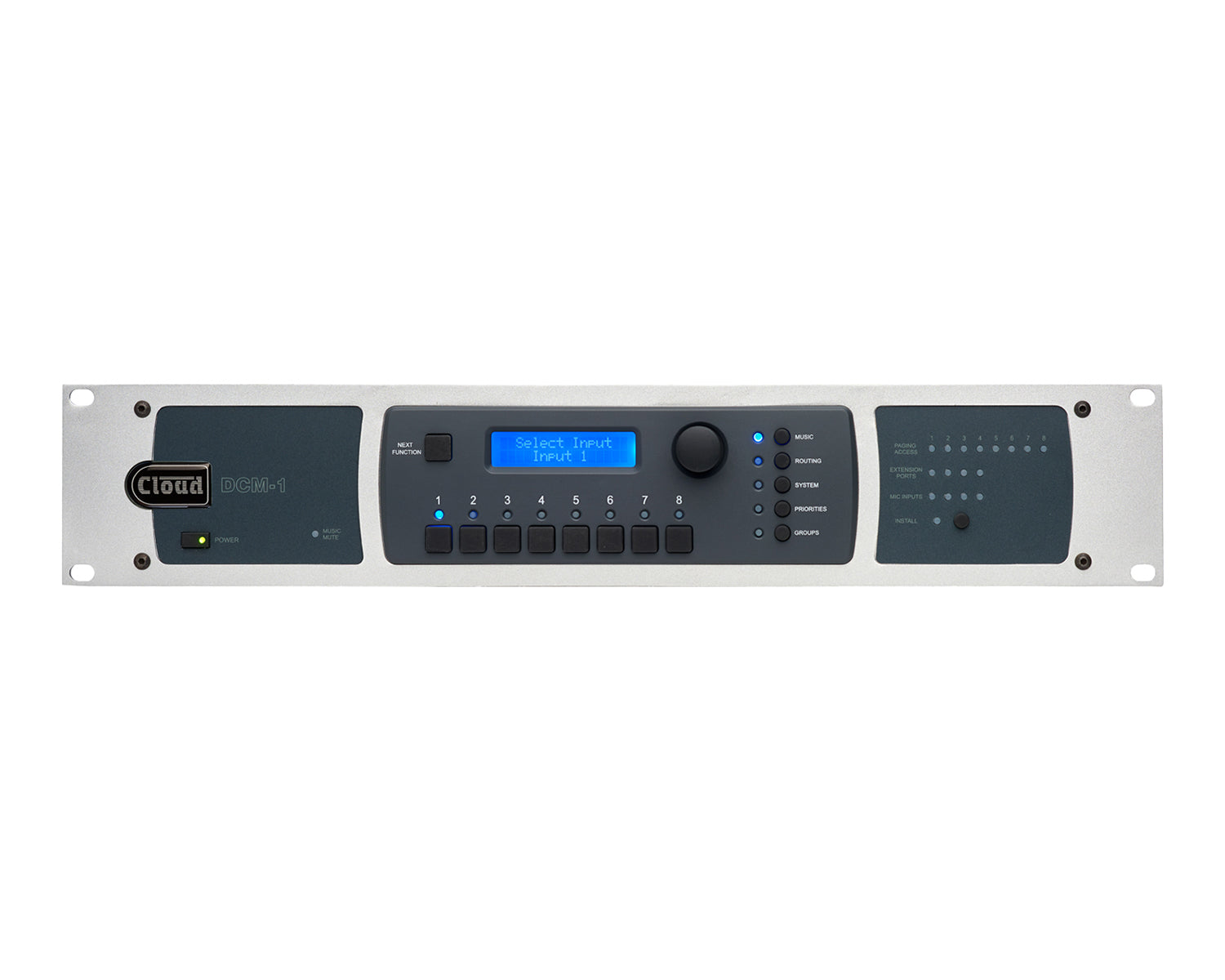 CLODCM1 - Cloud DCM1 Digital 8 Zone Mixer with 8 Line and 8 Mic Inputs 2U Image 1