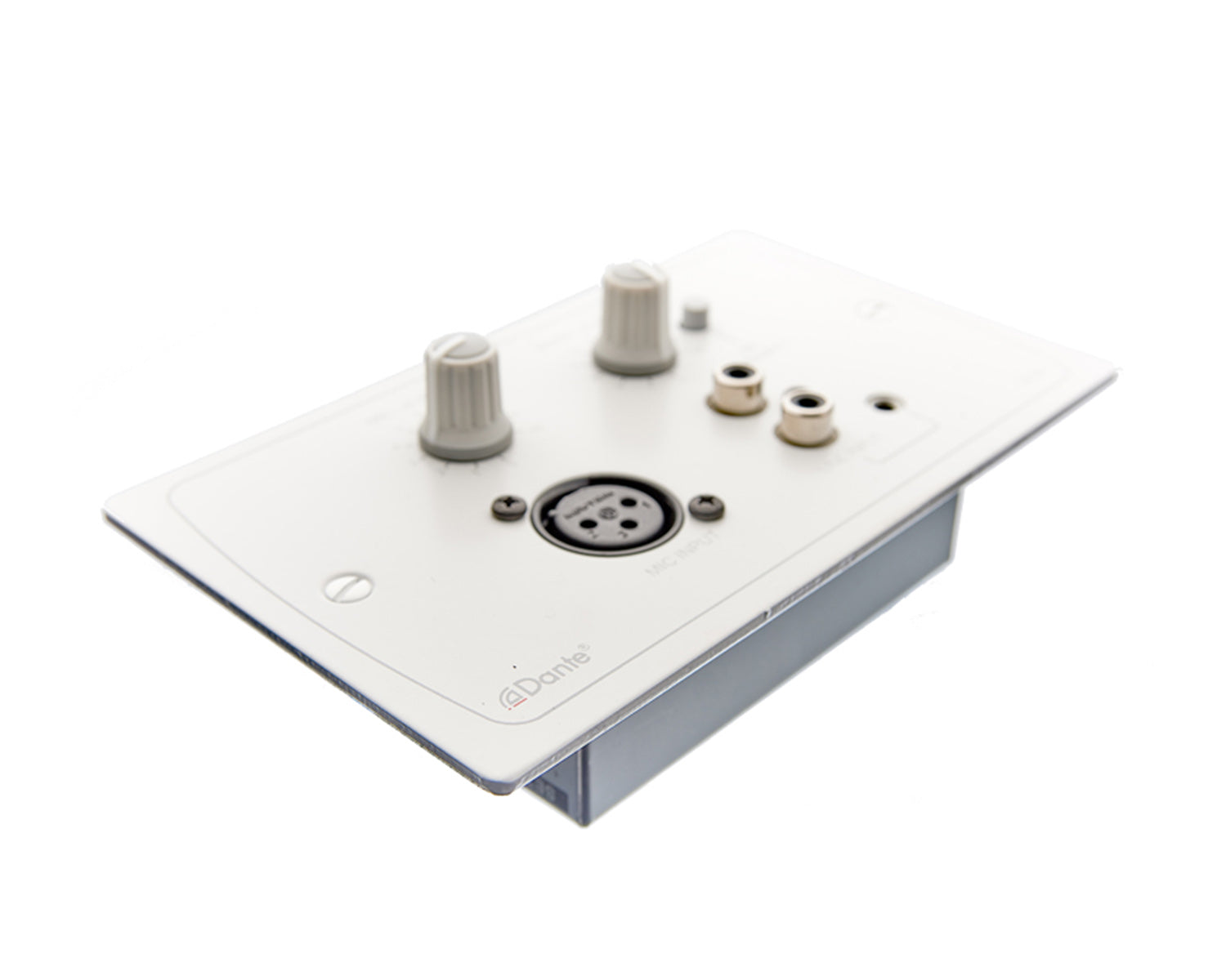 CLODLM1W - Cloud DLM 1W DANTE Remote Line or Mic Active Input Wall Plate White Image 2