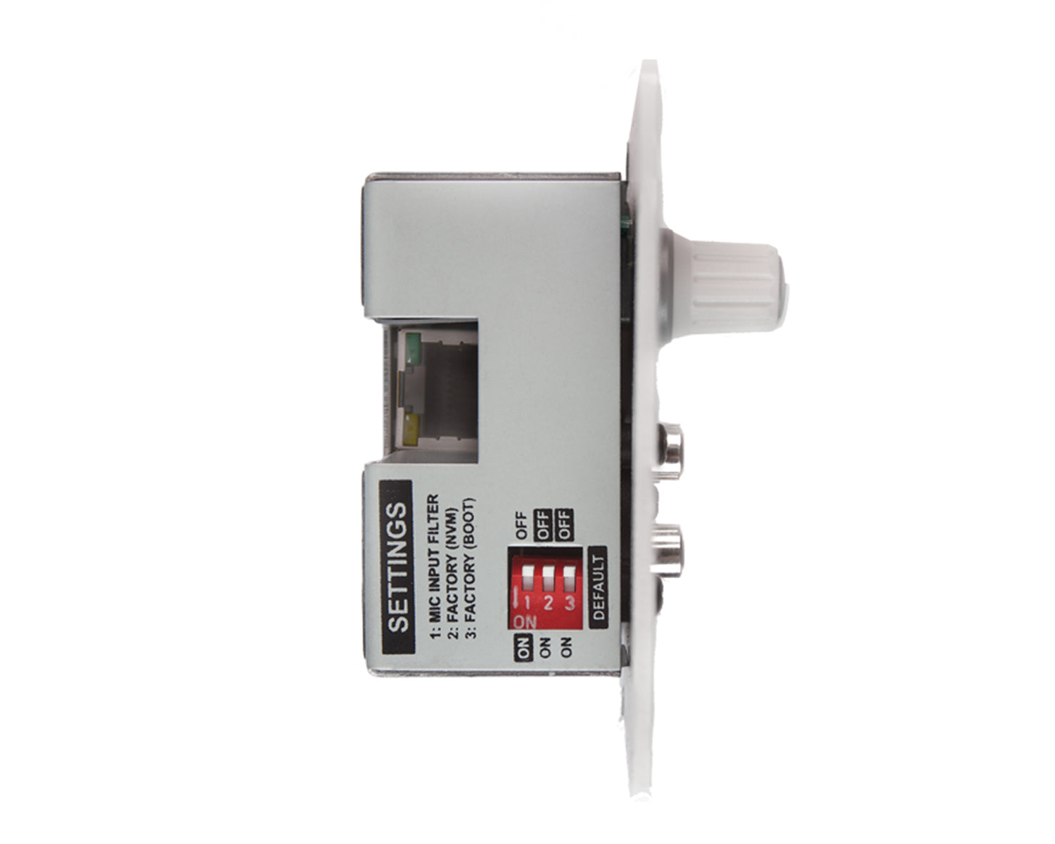 CLODLM1W - Cloud DLM 1W DANTE Remote Line or Mic Active Input Wall Plate White Image 3