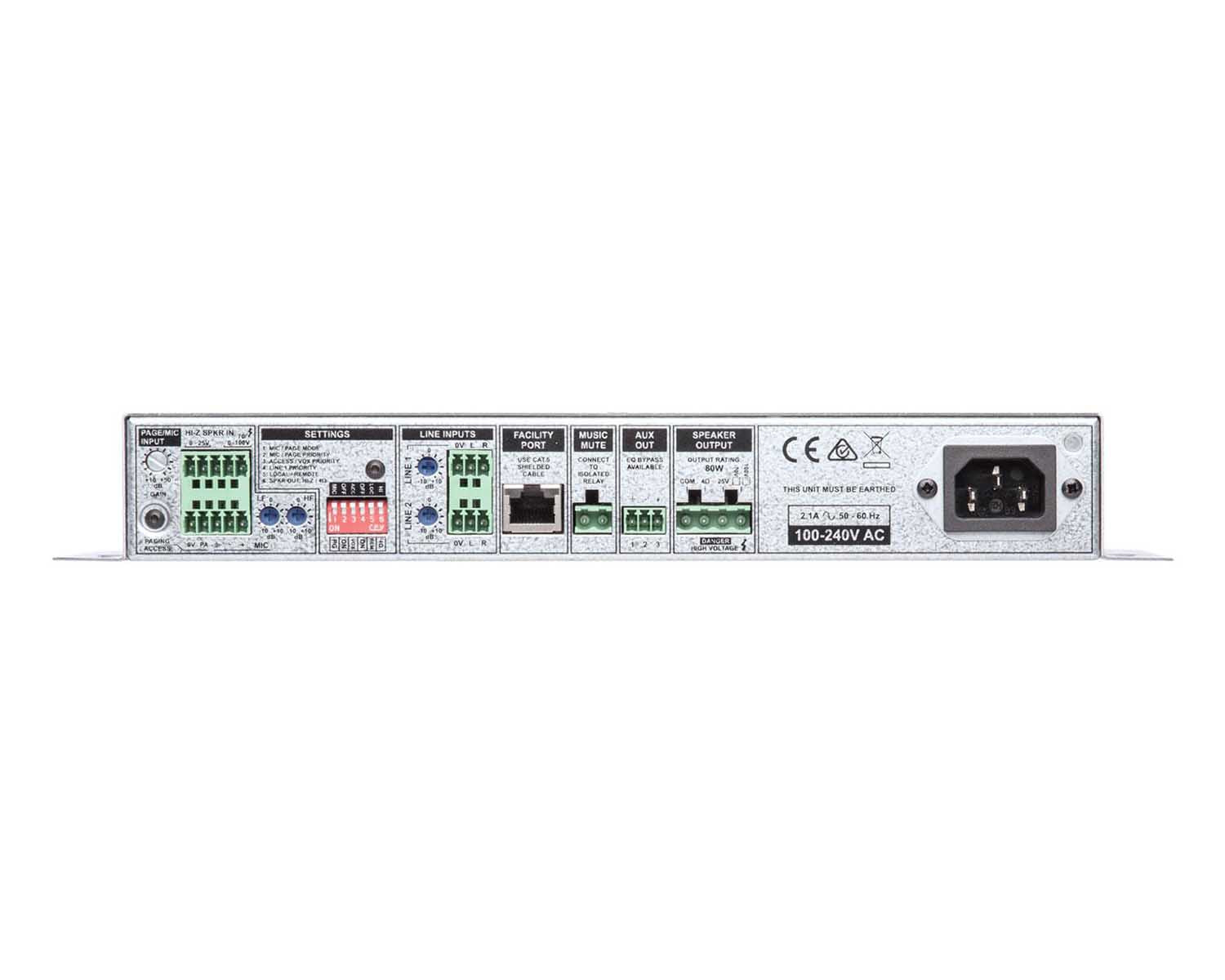 CLOMA80FT - Cloud MA80FT Energy Star Mini Amplifier with Facility Port 80W 100V Image 2