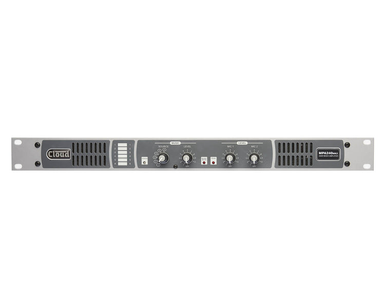 CLOMPA2402 - Cloud MPA240MK2 6 Line or 2 Mic Input Mixer Amp 240W 4ohm or 100V 1U Image 1