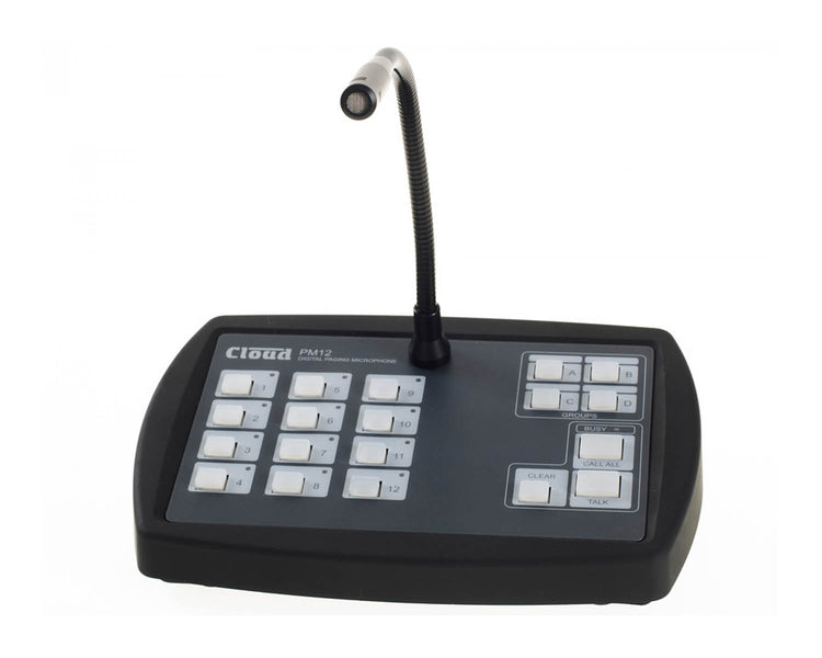 CLOPM12 - Cloud PM 12 Twelve Zone Cat5 Digital Paging Microphone with Chime Image 2