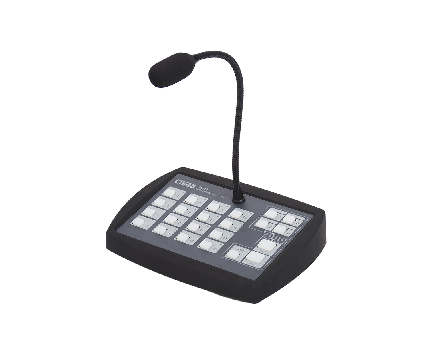 CLOPM16 - Cloud PM 16 Sixteen Zone Cat 5 Digital Paging Microphone with Chime Image 1