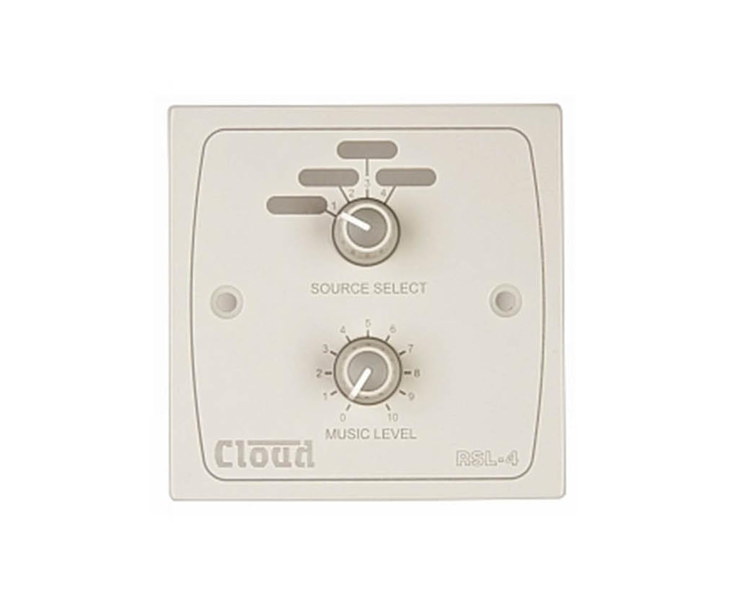 CLORSL4W - Cloud RSL 4W Remote 4 Source or Volume Control Wall Plate White Image 1