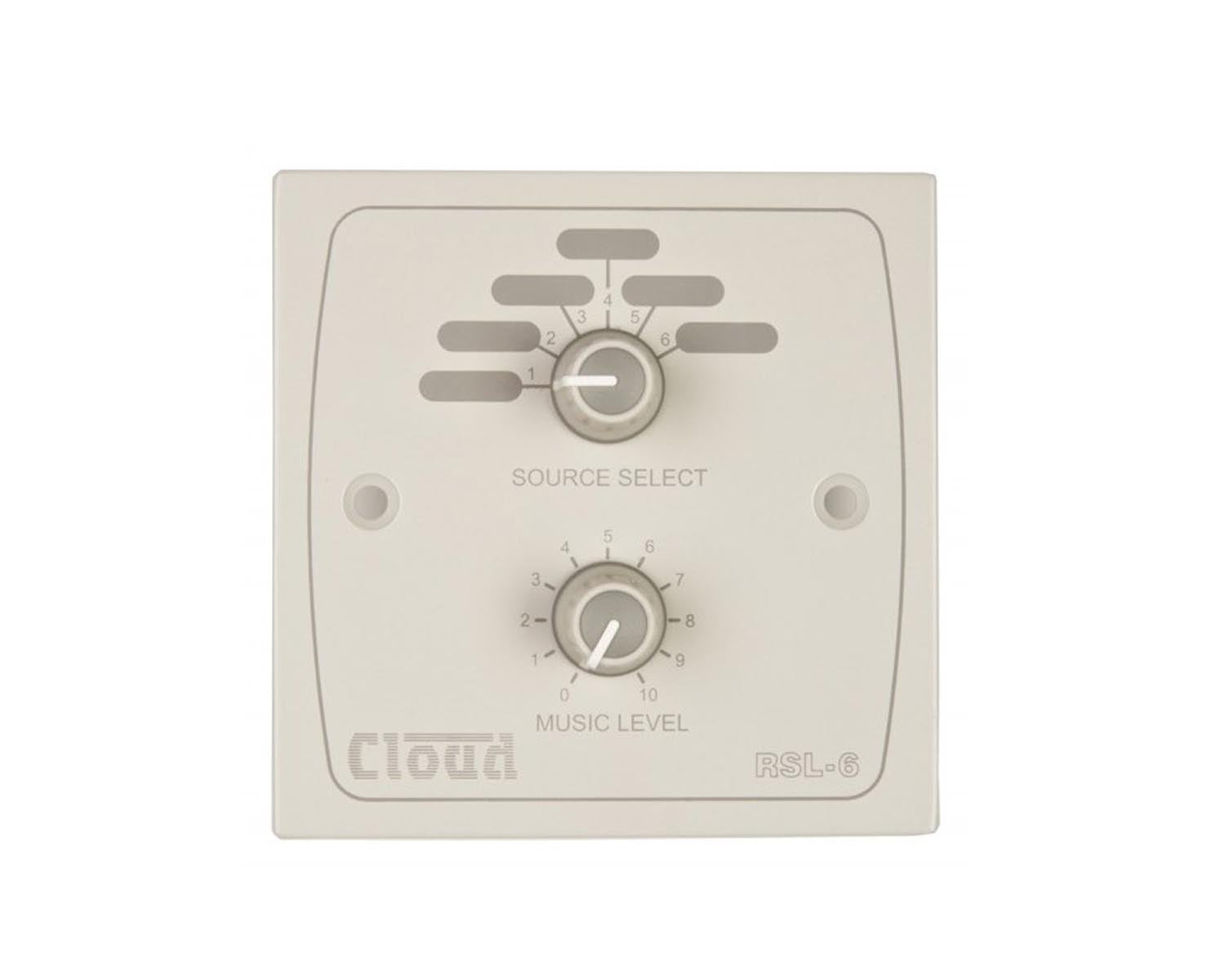 CLORSL6W - Cloud RSL 6W Remote 6 Source or Volume Level Select Wall Plate White Image 1