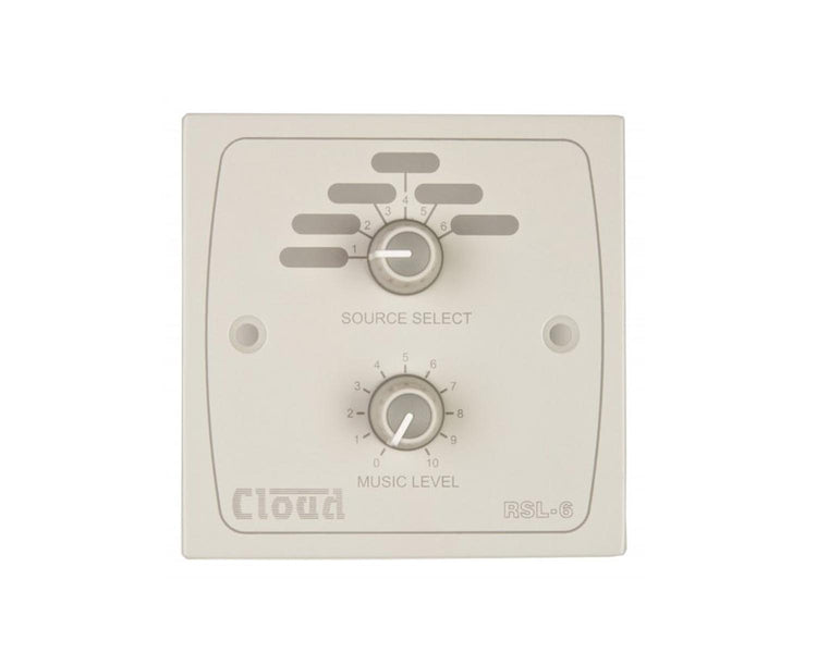 CLORSL6W - Cloud RSL 6W Remote 6 Source or Volume Level Select Wall Plate White Image 1