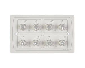 CLORSL6X4W - Cloud RSL 6x4W 4 Zone 6 Source or Volume Level Select Wall Plate White Image 1