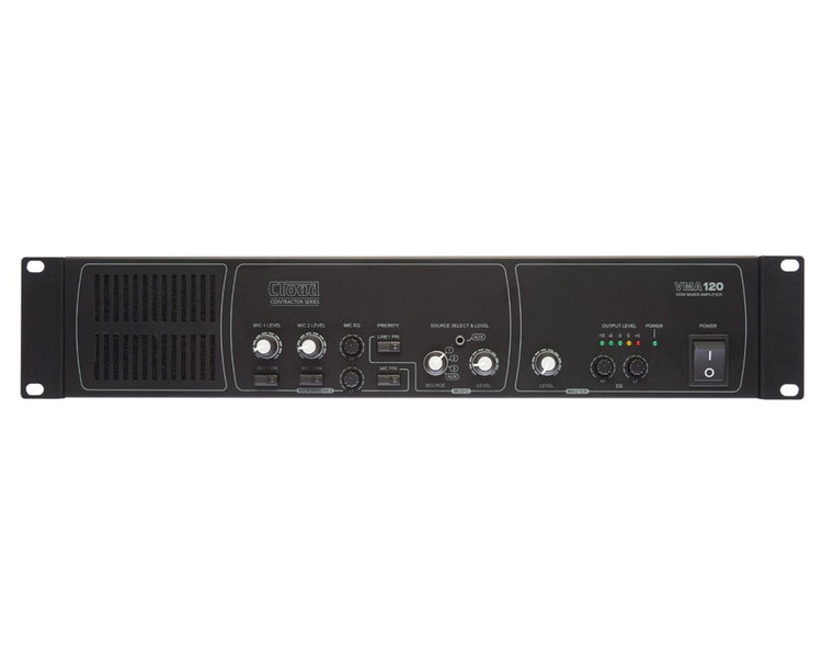 CLOVMA120 - Cloud Contractor VMA120 Mixer Amplifier 4 Line or 2 Mic In 120W 4ohm or 100V Line 2U Image 1
