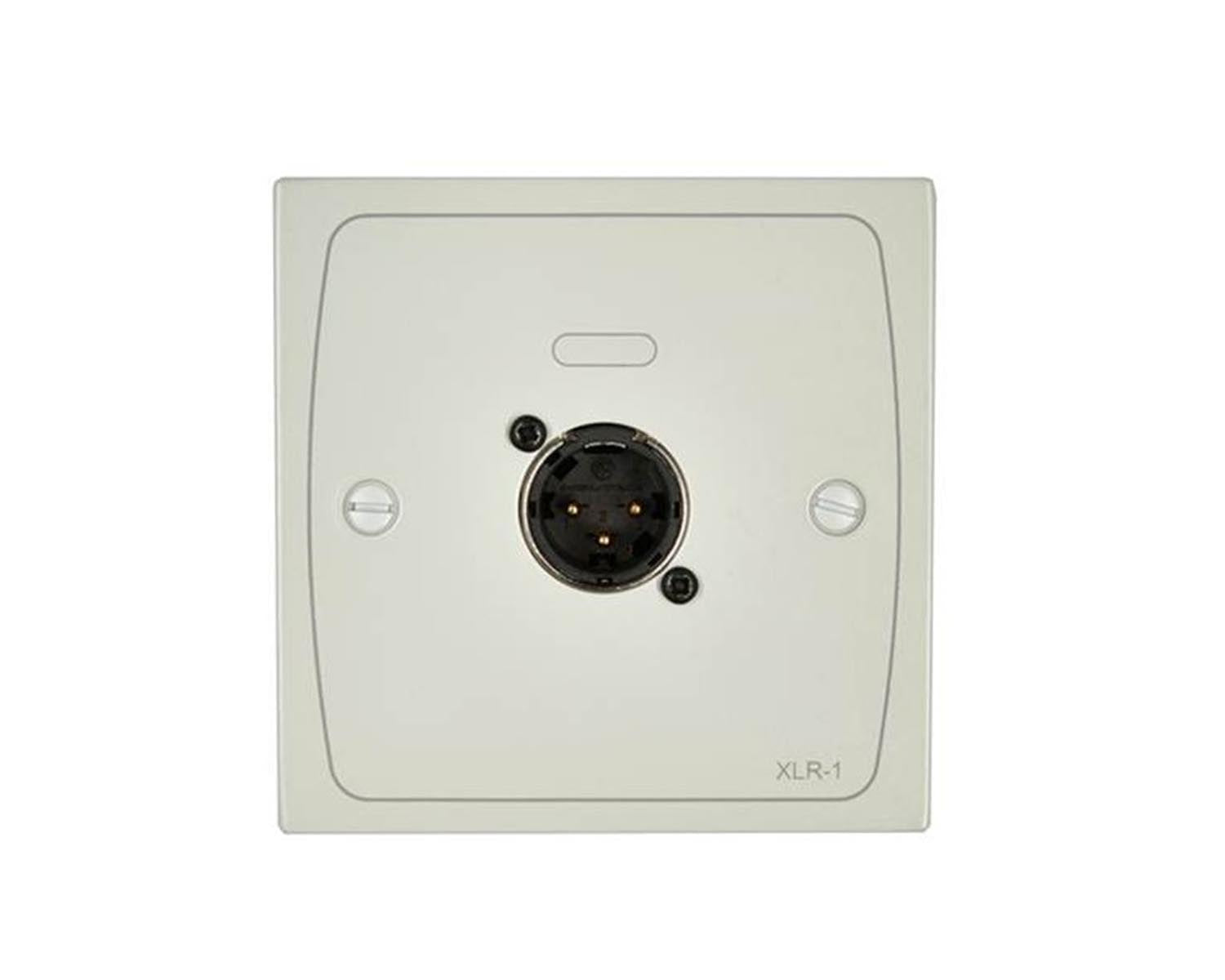CLOXLRM1W - Cloud XLR M1W XLR Input Module Wall Plate 3 Pin XLR Male White Image 1